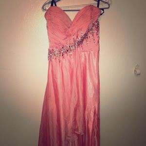 Coral Sweetheart Prom Dress